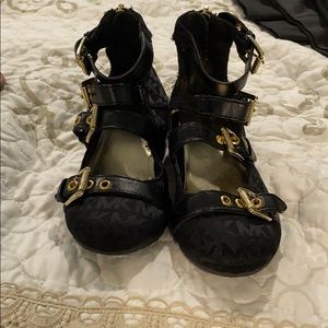 Michael Kors Black Caralie Gold insignia